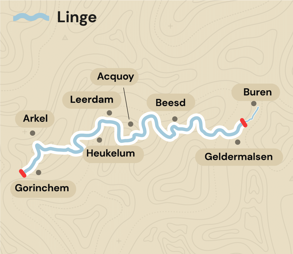 routekaart Linge